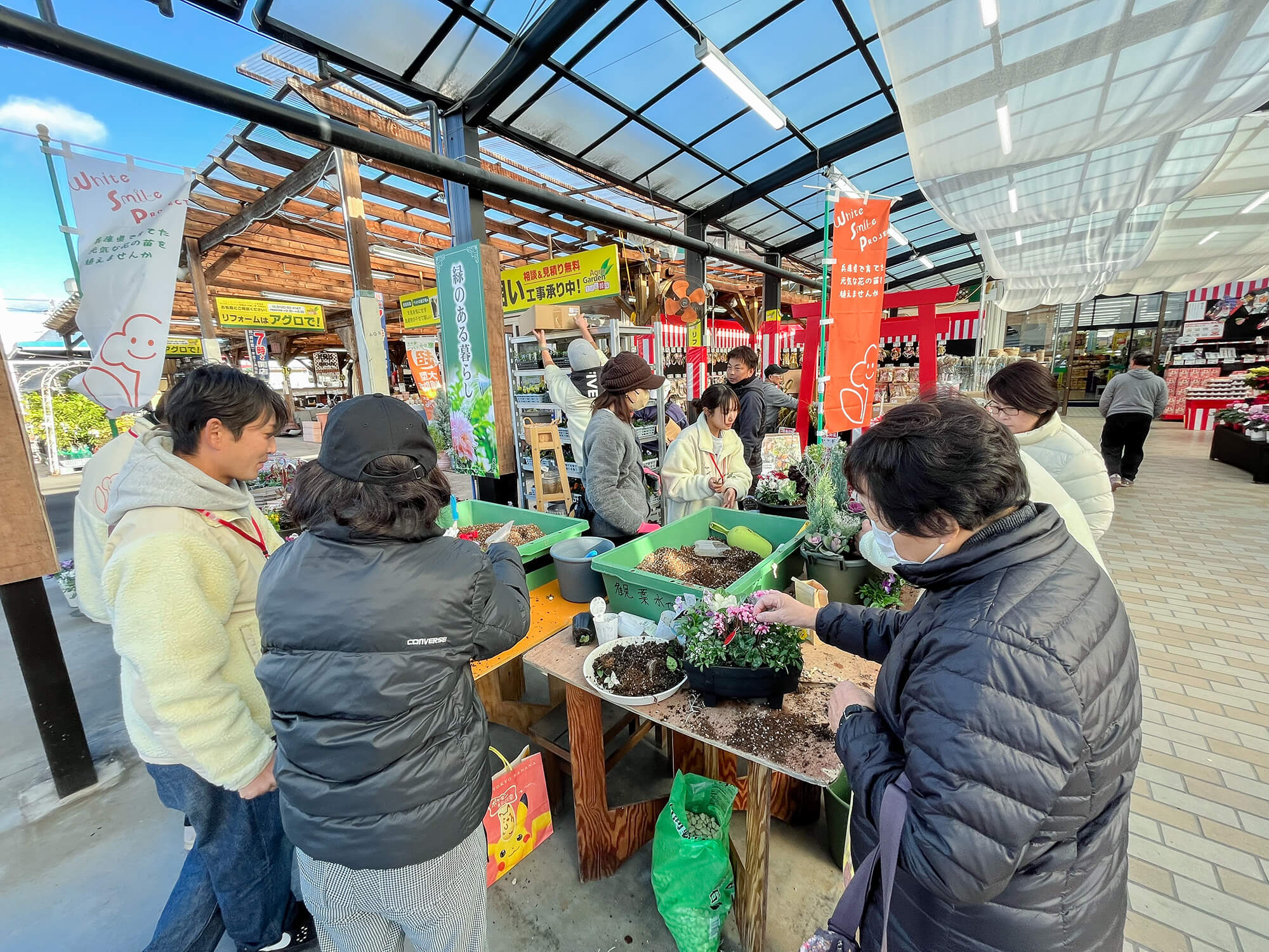 アグロガーデンでの寄せ植え講習会